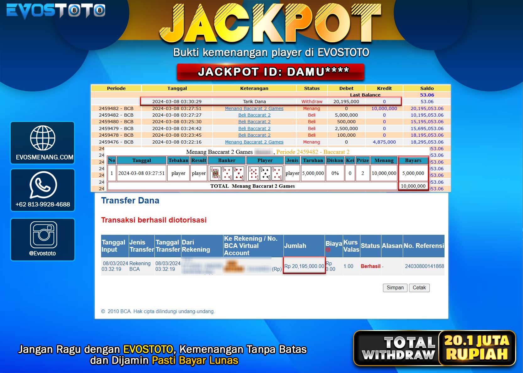 PEMBAYARAN JACKPOT LIVE GAME ROULETTE 20.195.000 DI BAYAR LANGSUNG !