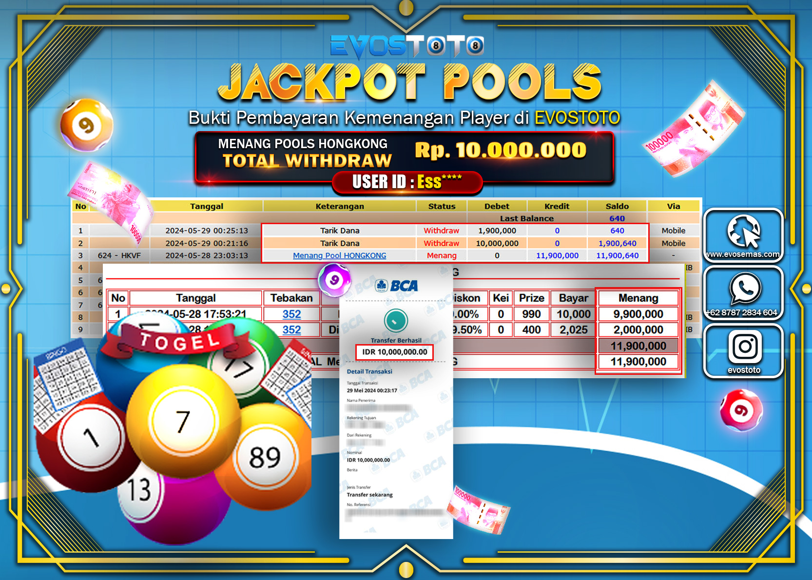 PEMBAYARAN JACKPOT TOGEL PASARAN HONGKONG 10.000.000 DI BAYAR LANGSUNG !