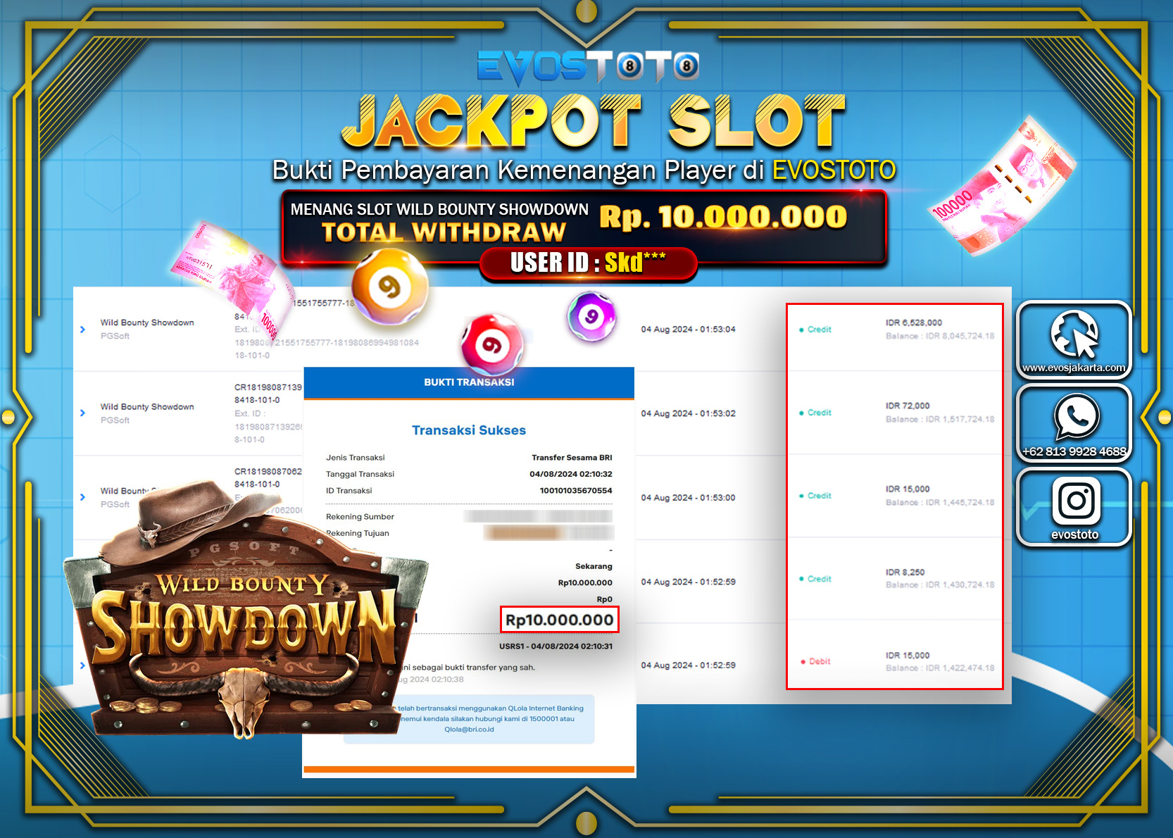 PEMBAYARAN JACKPOT SLOT WILD BOUNTY SHOWDOWN  10.000.000 DI BAYAR LANGSUNG !