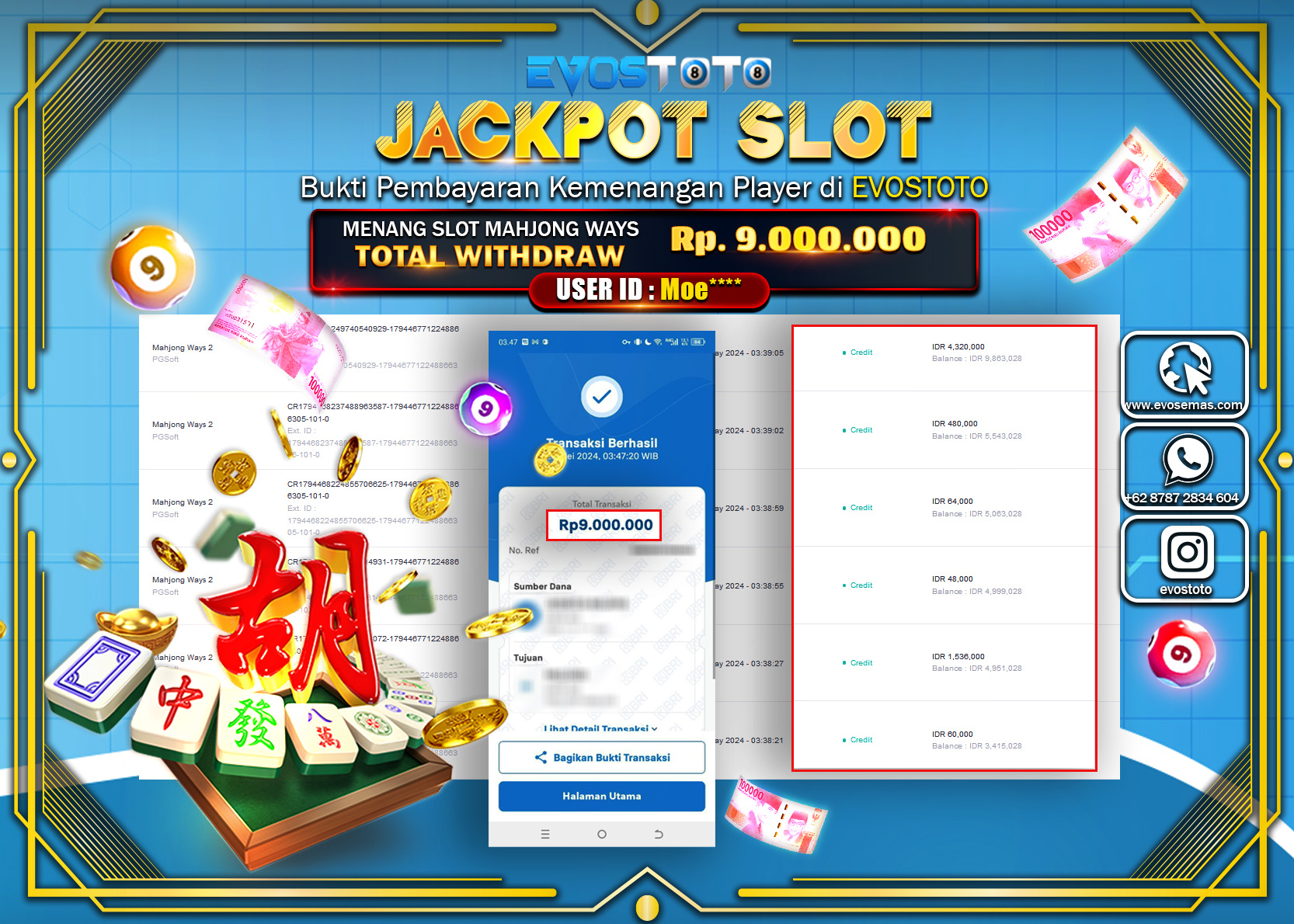 PEMBAYARAN JACKPOT SLOT MAHJONG WAYS 2 9.000.000 DI BAYAR LANGSUNG !