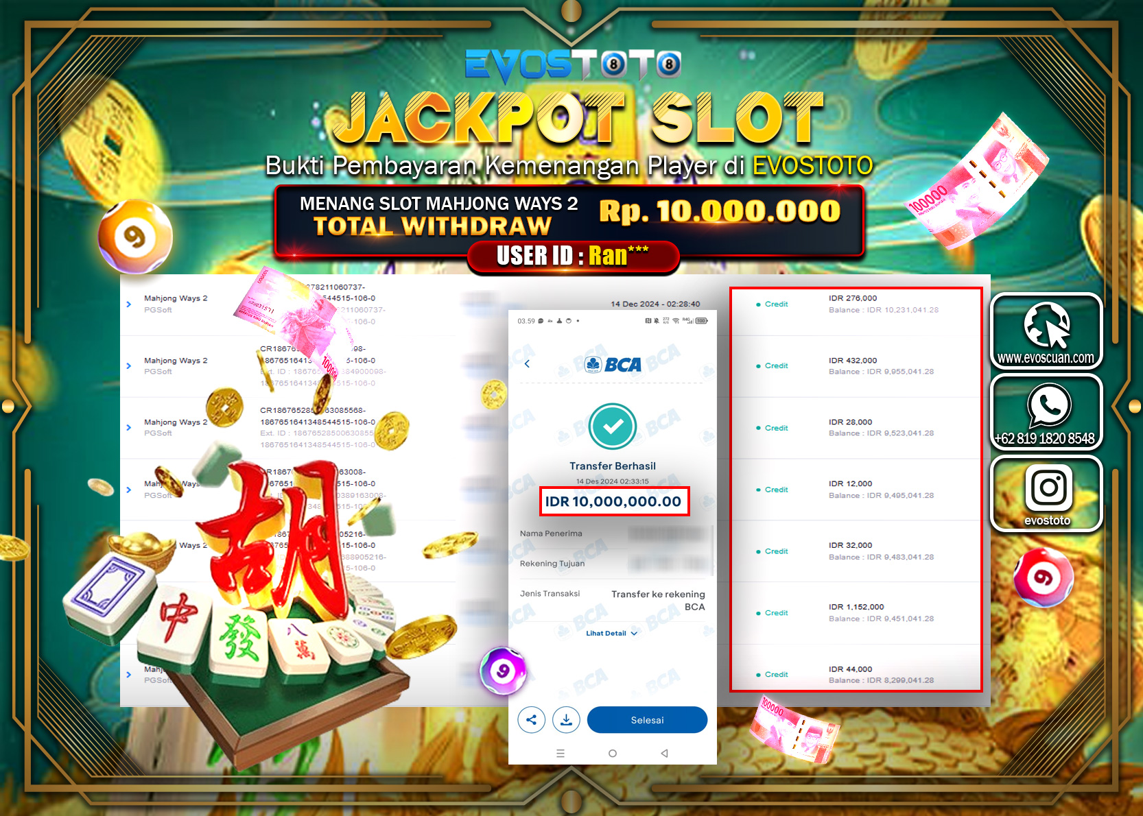 PEMBAYARAN JACKPOT SLOT WILD BOUNTY SHOWDOWN 11.000.000 DI BAYAR LANGSUNG !